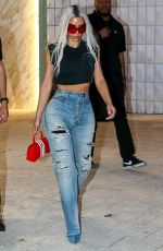 KIM KARDASHIAN in Ripped jeans Out Shopping in Miami 11/14/2022
