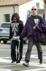 KOURTNEY KARDASHIAN and Travis Barker Checking Out Their New House in Carpinteria 11/01/2022