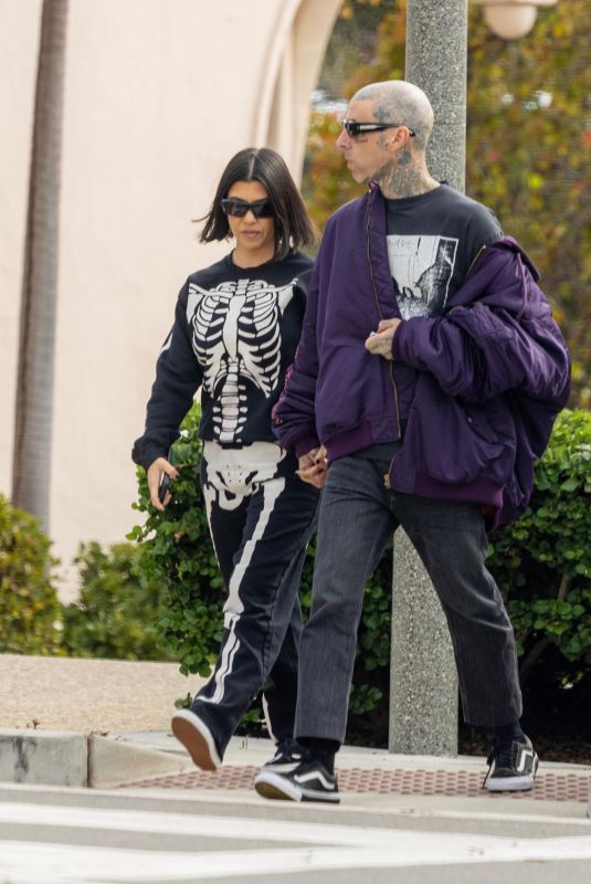 KOURTNEY KARDASHIAN and Travis Barker Checking Out Their New House in Carpinteria 11/01/2022