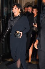 KYLIE and KRIS JENNER Leaves Ritz-Carlton Hotel in New York 11/07/2022