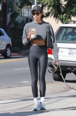 LAURA HARRIER Out for Coffee with Her Dog in Los Angeles 11/06/2022
