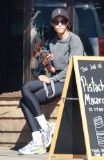 LAURA HARRIER Out for Coffee with Her Dog in Los Angeles 11/06/2022