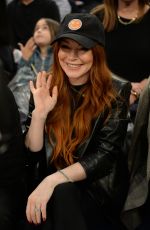 LINDSAY LOHAN at Boston Celtics vs New York Knicks Game in New York 11/05/2022