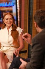 LINDSAY LOHAN at Live with Kelly and Ryan 11/08/2022