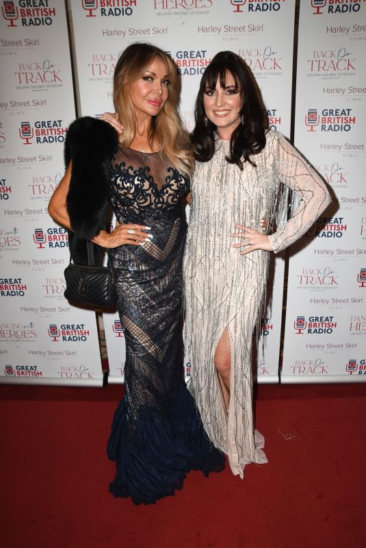 LIZZIE CUNDY and RACHEL RARA LEAVESLEY at Dancing with Heroes in Aid of the Charity Back on Track in London 11/26/2022