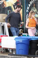 LUCY BOYNTON and David Corenswet at a Break on the Set of The Greatest Hits in Silver Lake 11/16/2022