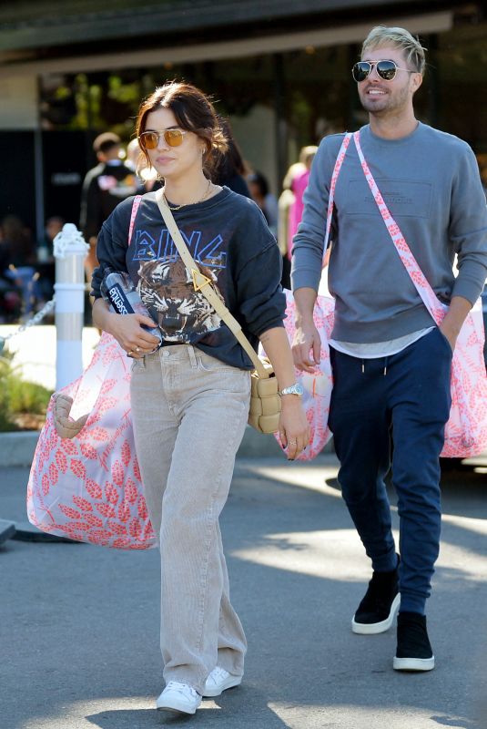 LUCY HALE and Jordan Kuker Out in Los Angeles 11/02/2022