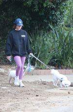 LUCY HALE Out with Her Dogs in Studio City 11/11/2022