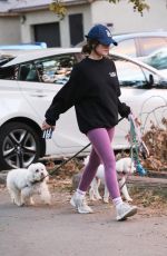 LUCY HALE Out with Her Dogs in Studio City 11/11/2022