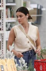 LUCY HALE Shopping for Decorations at Target in Los Angeles 11/01/2022