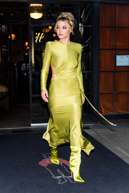 MADELYN CLINE Leaves Her Hotel in New York 11/23/2022