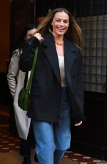 MARGOT ROBBIE Leaves Greenwich Hotel in New York 11/16/2022