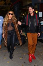MARIAH CAREY and Bryan Tanaka Leaves Blue Ribbon Sushi in New York 11/07/2022