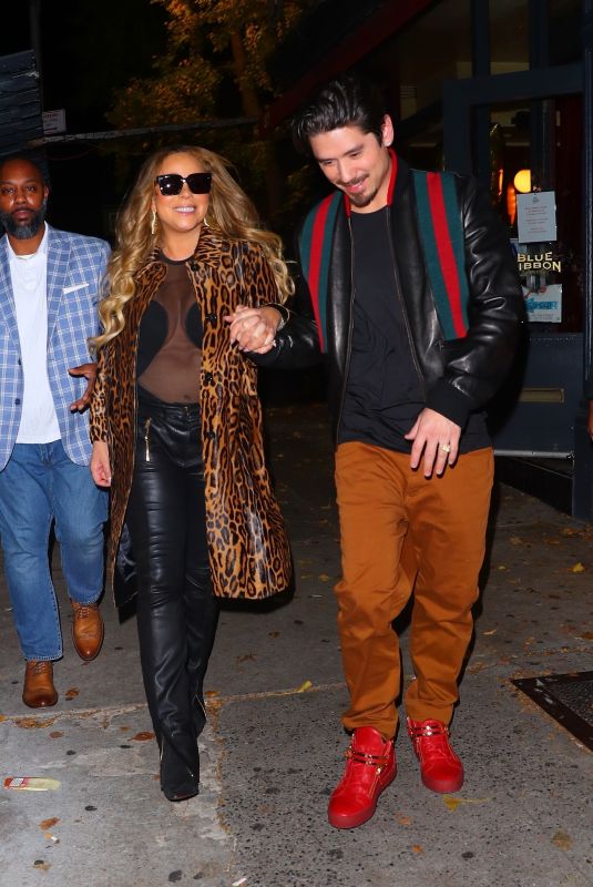 MARIAH CAREY and Bryan Tanaka Leaves Blue Ribbon Sushi in New York 11/07/2022