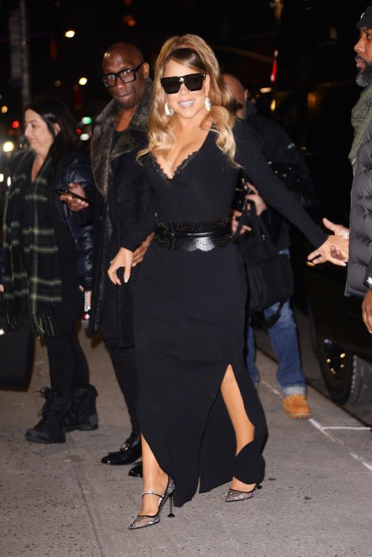 MARIAH CAREY Leaves Late Show with Stephen Colbert in New York 11/29/2022