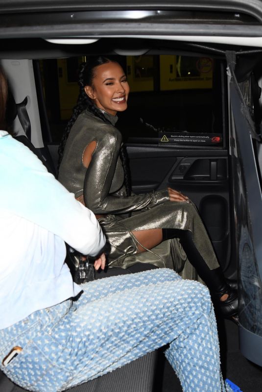 MAYA JAMA Arrives at Bacchanalia Launch Party in London 11/17/2022