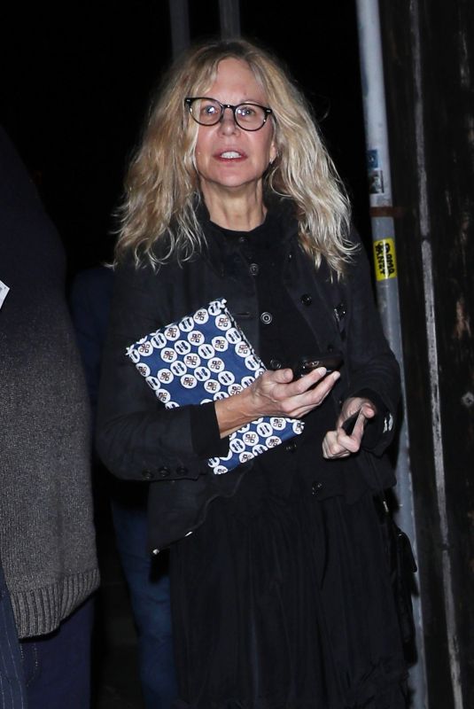 MEG RYAN Leaves Giorgio Baldi in Santa Monica 11/22/2022