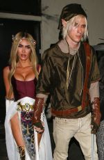 MEGAN FOX and MGK Arrives at Halloween Party at Delilah in West Hollywood 10/31/2022