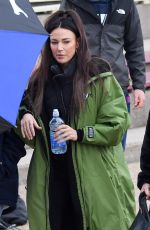 MICHELLE KEEGAN Arrives on the Set of Brassic in Blackpool 11/01/2022