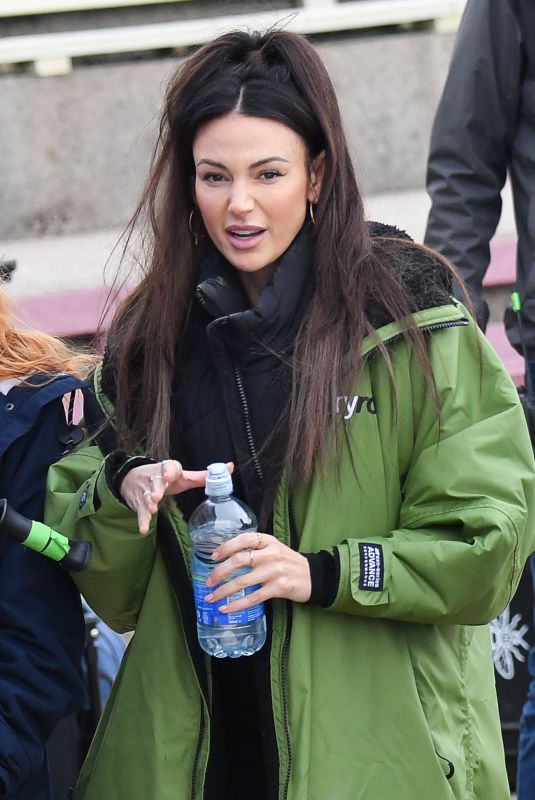 MICHELLE KEEGAN Arrives on the Set of Brassic in Blackpool 11/01/2022