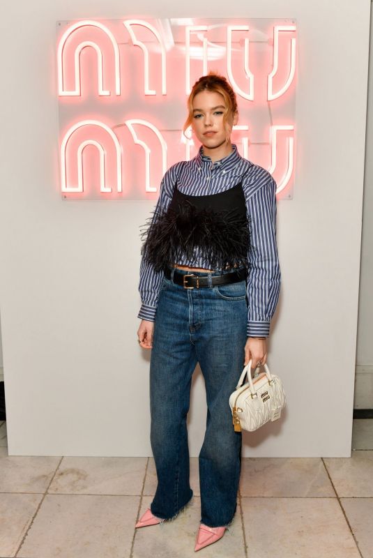 MILLY ALCOCK at Miu Miu Holiday Party in London 11/23/2022