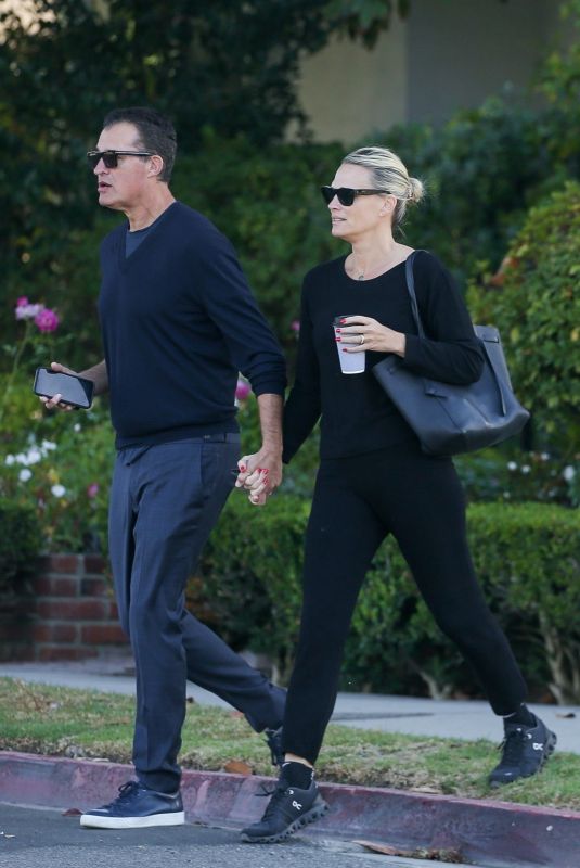 MOLLY SIMS and Scott Stuber Out in Santa Monica 10/31/2022