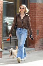 NAOMI WATTS Out with Her Dog in New York 11/05/2022