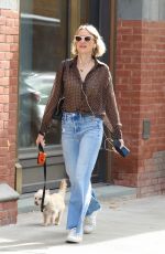NAOMI WATTS Out with Her Dog in New York 11/05/2022