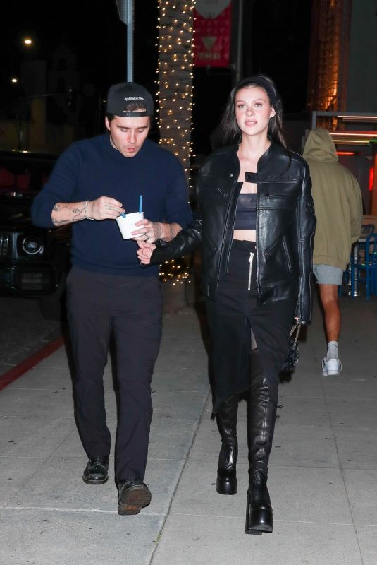NICOLA PELTZ and Brooklyn Beckham Out for Greek Frozen Yogurt in Beverly Hills 11/12/2022