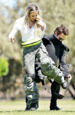 OLIVIA ATTWOOD Boards a Helicopter in Gold Coast in Australia 11/04/2022