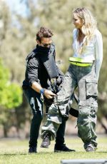 OLIVIA ATTWOOD Boards a Helicopter in Gold Coast in Australia 11/04/2022