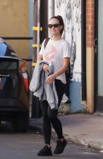 OLIVIA WILDE Leaves Intense Workout in Studio City 11/18/2022
