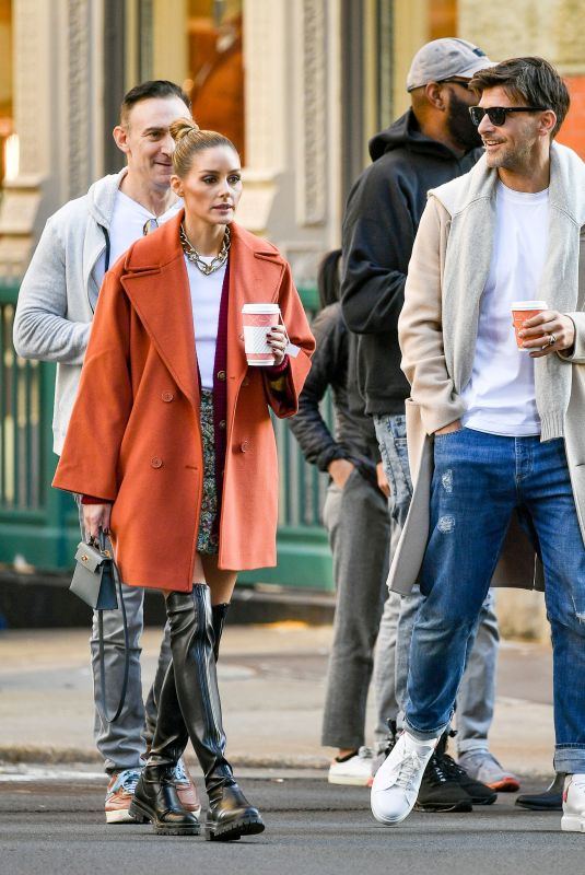 OLIVVIA PALERMO and Johannes Huebl Out for Coffee in New York 11/01/2022
