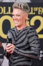 PINK at 37th Annual Rock & Roll Hall of Fame Induction Ceremony in Los Angeles 11/05/2022