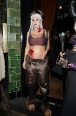 Pregnant ASHLEY JAMES Arrives at Jonathan Ross Halloween Party in London 10/31/2022