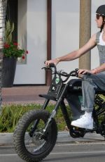 Pregnant BEHATI PRINSLOO Riding Electric Bike on Halloween in Montecito 10/31/2022