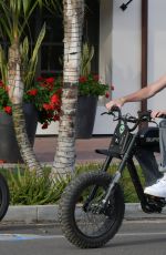 Pregnant BEHATI PRINSLOO Riding Electric Bike on Halloween in Montecito 10/31/2022