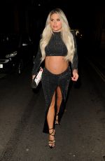 Pregnant BIANCA GASCOIGNE at at Private DJ Session in London 11/26/2022