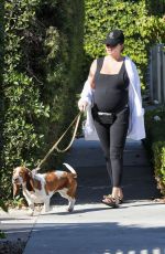 Pregnant CHRISSY TEIGEN Out with Her Dogs in Los Angeles 11/05/2022