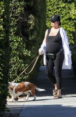 Pregnant CHRISSY TEIGEN Out with Her Dogs in Los Angeles 11/05/2022