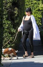 Pregnant CHRISSY TEIGEN Out with Her Dogs in Los Angeles 11/05/2022