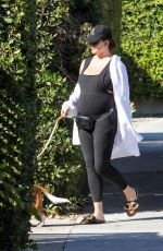 Pregnant CHRISSY TEIGEN Out with Her Dogs in Los Angeles 11/05/2022