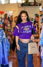 Pregnant SHANINA SHAIK Out Shopping in Los Angeles 08/30/2022