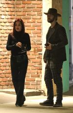 PRISCILLA PRESLEY Out for Dinner with Her Son Navarone Garibaldi in Los Angeles 11/02/2022