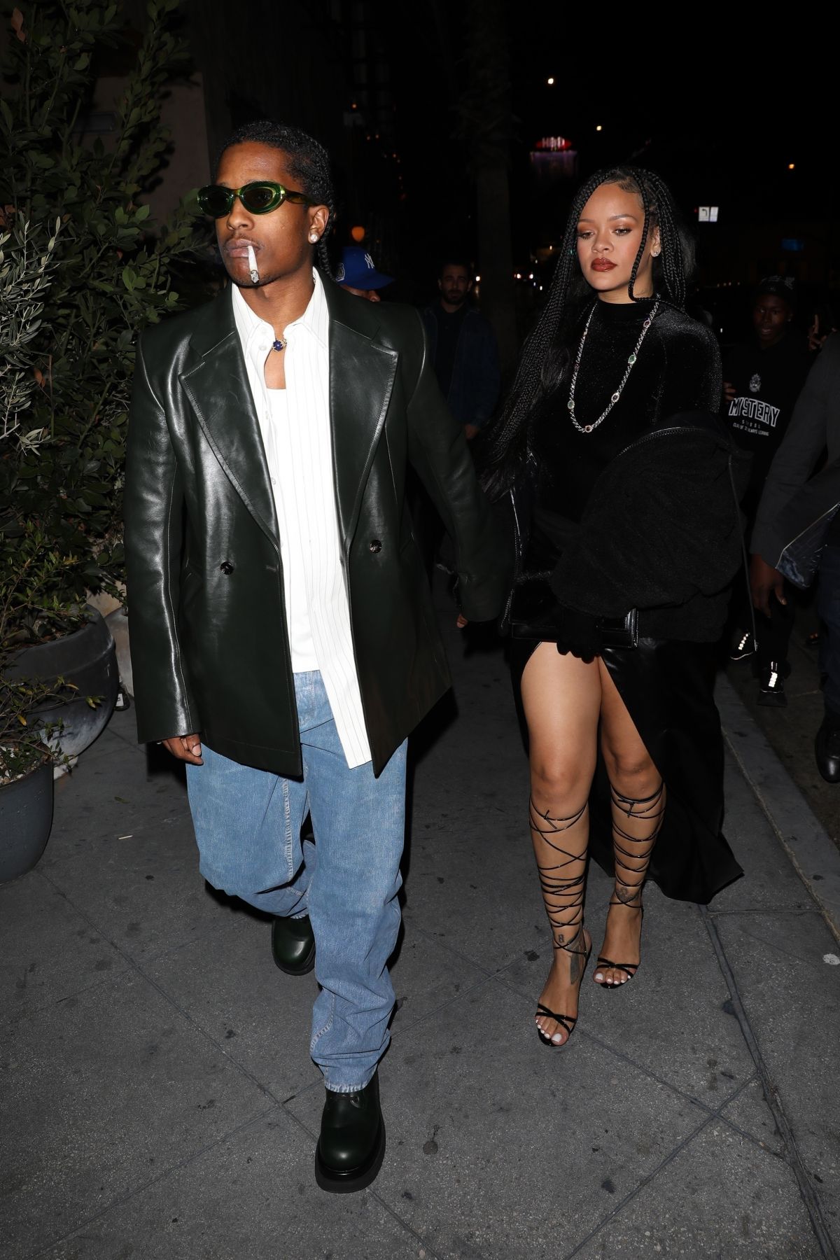 RIHANNA and ASAP Rocky Going to The Fleur Room in West Hollywood 11/12 ...