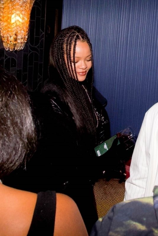 RIHANNA Arrives at Mercer + Prince Party at Fleur Room Lounge in Los Angeles 11/11/2022