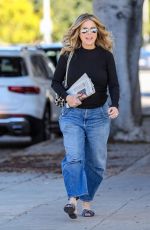 RITA WILSON in Denim Leaves Meche Hair Salon in Beverly Hills 11/15/2022