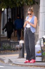 SIENNA MILLER Taking a Phone Call Out in New York 10/27/2022