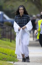 SOFIA CARSON on the Set of Netflix Thriller Carry On 10/25/2022