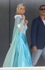 SOPHIE MONK Dresses as Elsa from Frozen at Channel 9 in Perth 11/11/2022